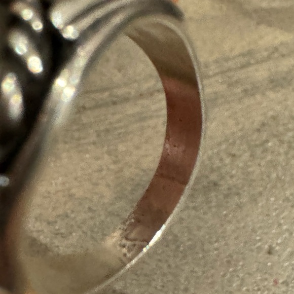 Vintage Native American Sterling silver and turquoise ring - Picture 10 of 12